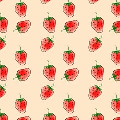 Strawberry Pop Art Pattern art