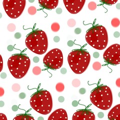 Strawberry Children&rsquo;s Pattern Art cute