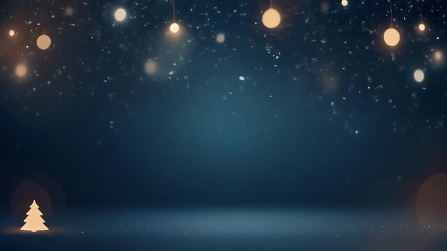 Animated Merry Christmas Video Greeting - Festive Holiday Motion Graphics Loop
