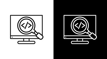 Code Review White Icon Set Design