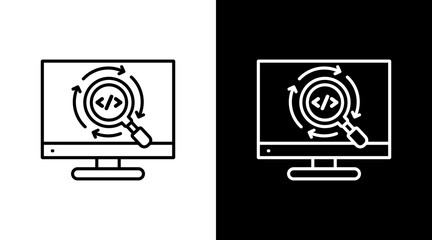 User Authentication White Icon Set Design