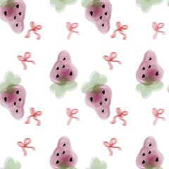 Hand-Drawn Strawberry Wallpaper art