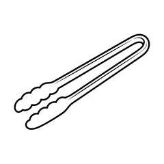 Tongs coloring page line art 