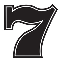 seven icon, number 7 icon