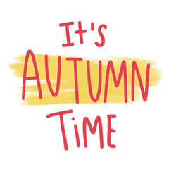 Autumn typography png, transparent background