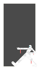 Mummy cartoon character png shape badge, transparent background