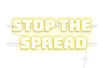 Stop the spread neon sign transparent png