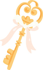 Pastel Vintage Key Graphic