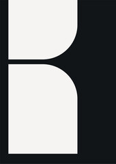 Geometric shapes background, black minimal design vector