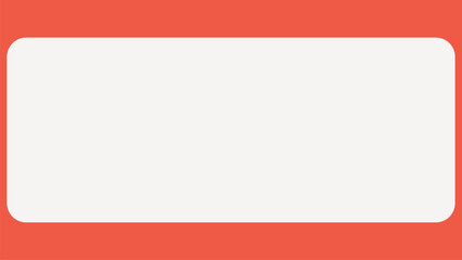 Obraz premium Red rectangle frame desktop wallpaper, white geometric shape vector