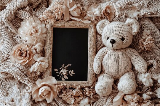 Soft muslin blanket sets the stage for a charming pregnancy reveal.