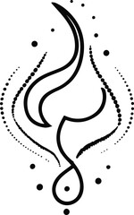 Fototapeta premium Minimal top view of a Mathar Tupi illustrated using concentric line patterns, representing unity and simplicity 3