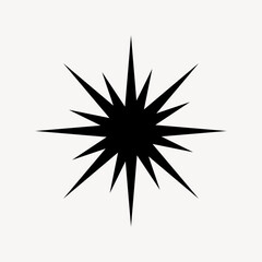 Abstract black starburst design vector