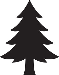 Fototapeta premium Geometric Minimal Pine Tree Silhouette Vector | Sharp Triangular Modern Design