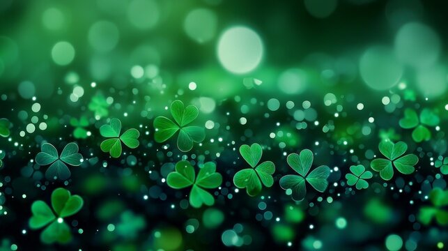 Enhance your festive decor with a lively St. Patrick's Day clover motif.