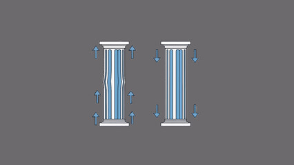 Tension and Compression Structural Member Vector