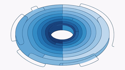Stress Concentration Around Hole Plate Vector Illustration