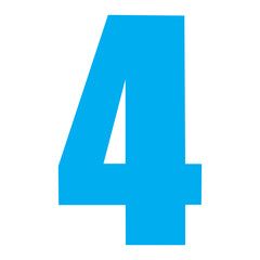 Obraz premium number 4 icon black, number four icon black