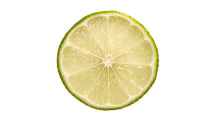 Fresh Citrus Slice Isolated on White Background with Juicy Texture