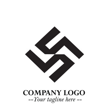 Sleek Electrical Logo Symbol on a Clean White Background for Modern Branding Design Elements Art