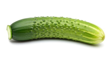 Freshly sliced cucumber presentation showcasing its vibrant green hue and intricate texture