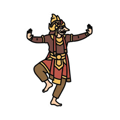 Traditional Indonesian dancer performing a ritualistic dance in costume