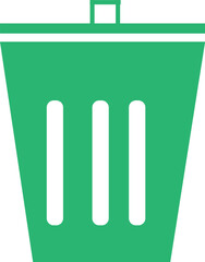 Green trash can icon