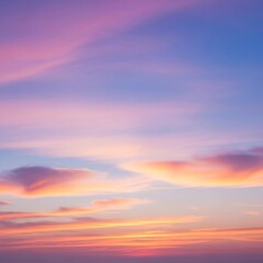 Fototapeta premium Gradient sky illuminated with pastel sunset shades creating a soft atmospheric perspective
