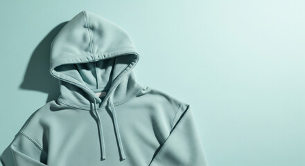 Trendy light turquoise hooded sweatshirt is perfect for casual wear, adding a pop of color and comfort to your wardrobe collection, ideal for fashion templates