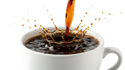 Splash of Coffee An Invigorating Moment in a Cup