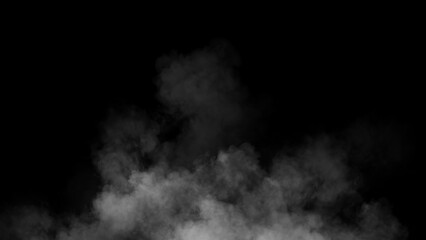Abstract smoke, fog on isolated black background, creating a mysterious and backdrop, creating a dreamy, atmospheric effect for artistic