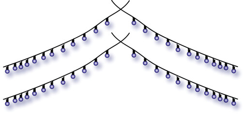 Festive Garland Illuminations A Whimsical Vector Illustration of String Lights for Celebrations and Decorations