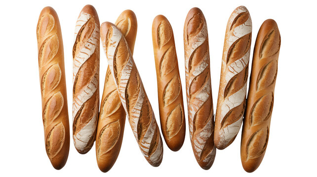Freshly baked artisan baguettes arranged for delicious culinary inspiration