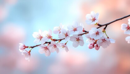 Winter Sakura Branch Illustration for Japanese Coming of Age Day Seijin no Hi Elegant Floral Themes