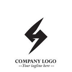 Fototapeta premium Sleek Electrical Logo Symbol on a Clean White Background for Modern Branding Design Elements Art