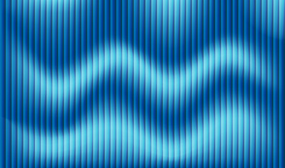 Abstract blue striped background with wavy light effects, modern design banner