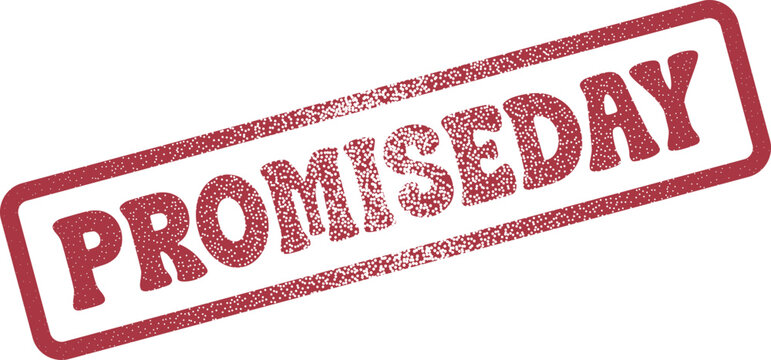 Commemorative red promiseday stamp marking special events or significant annual observances