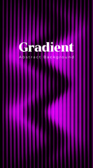 Purple gradient abstract background with vertical waving stripes pattern