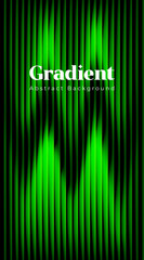 Abstract green vertical stripes with dynamic light and shadow gradients