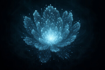 Frozen Quantum Flower Burst Quantum Particle Explosion Bloom