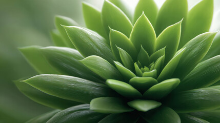 Fototapeta premium Realistic Commercial Depiction of a Succulent Plant with Lush Green Leaves and Intricate Details in Natural Light