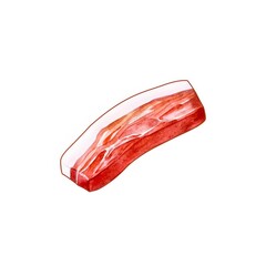 厚切り豚バラ肉のイラスト