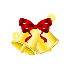 Red ribbon Christmas bells