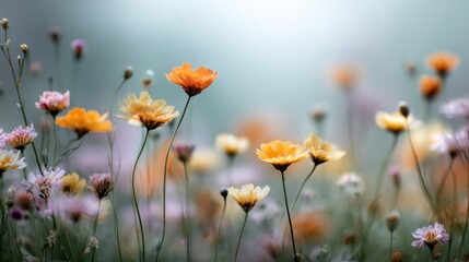 Flowers on transparent background
