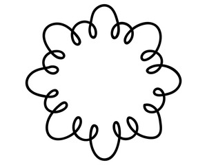 シンプルな吹き出し　雲形