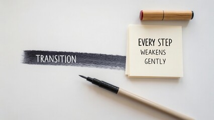 Thoughtful Representation of Transition with Sticky Note and Pen for Personal Growth and Change
