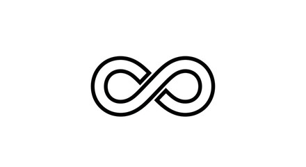 Sleek and minimalist infinity symbol design for endless possibilities and connections