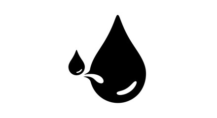 Fototapeta premium Minimalist water droplet illustration conveying purity and refreshment symbol