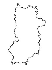 奈良県の地図（白地図）