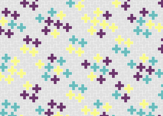 Fototapeta premium 幾何学的なタイル模様 背景